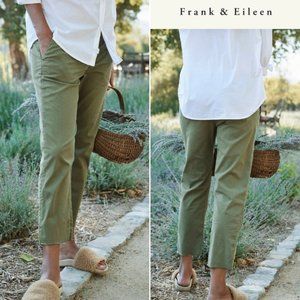 FRANK & EILEEN Wicklow Italian Chino Army Green Size 4
